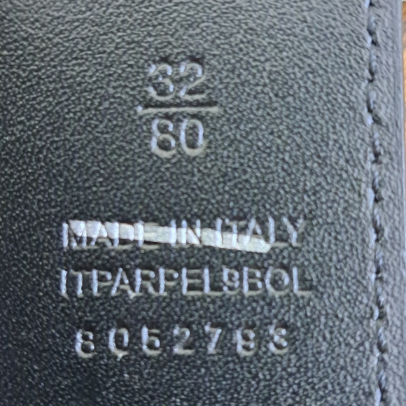 BURBERRY Brown / Black LOUIS 35mm Check Leather REVERSIBLE Belt  Size 80 - Picture 2 of 7